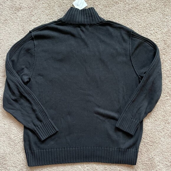 NWT Solaris 100%Cotton Front Pocket Ribbed 1/4 Zip Military Style Sweater MenXXL - Picture 10 of 10